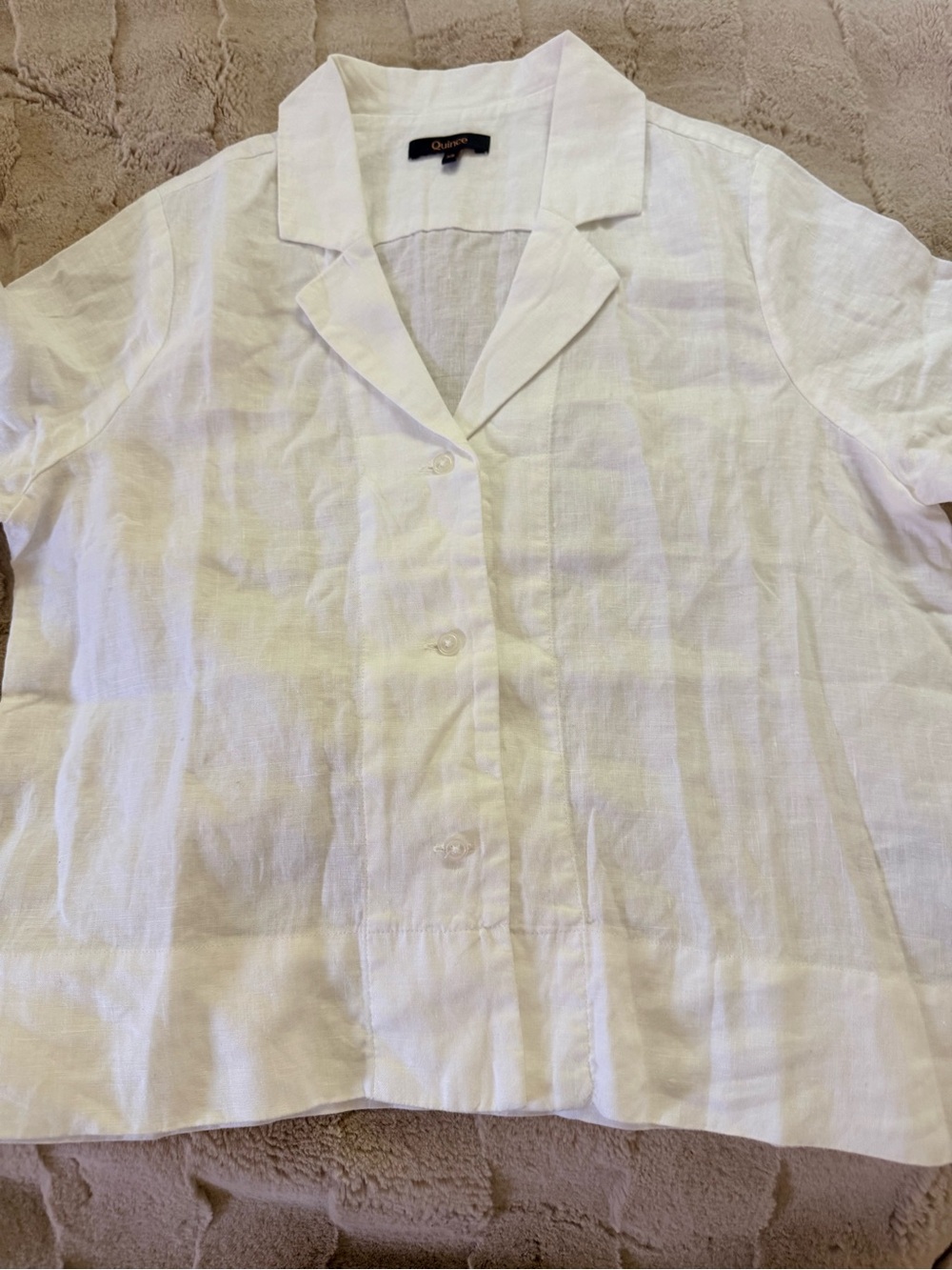 Quince 100% European Linen Short Sleeve Shirt XS NWOT - Picture 6 of 6